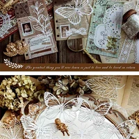 leaf plants circle lace scrapbooking material paper planner diy craft photo albums craft paper vintage decorative