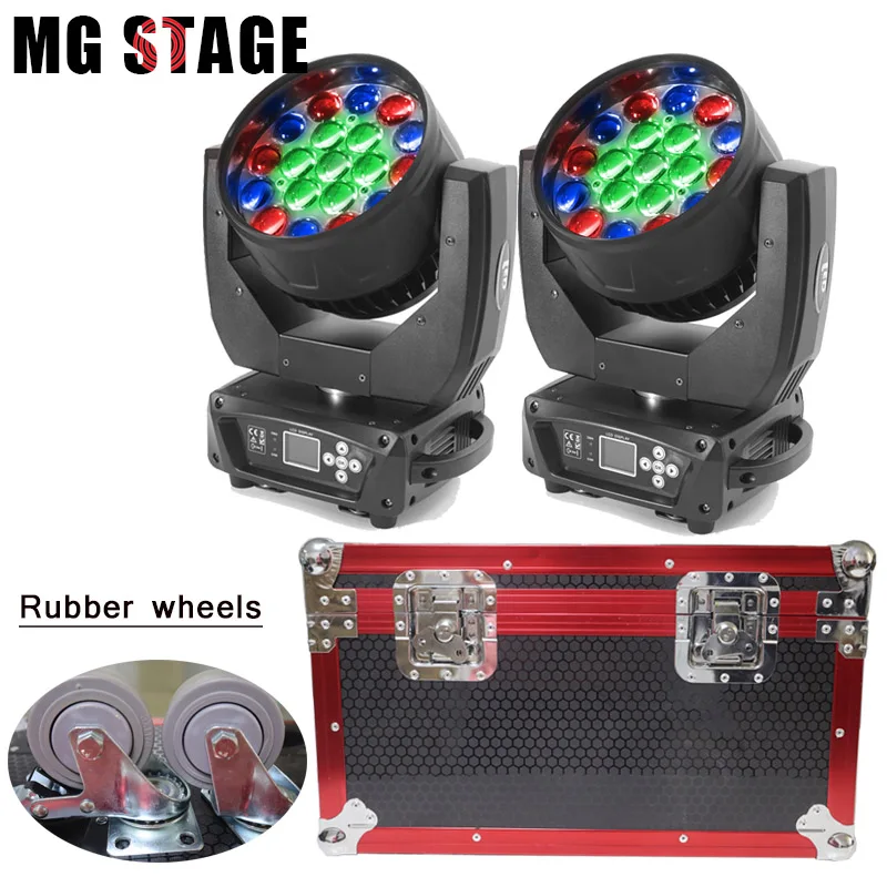 

Просветильник светодиодный, 19x15 Вт, 4 в 1, сценический светильник с подвижной головкой