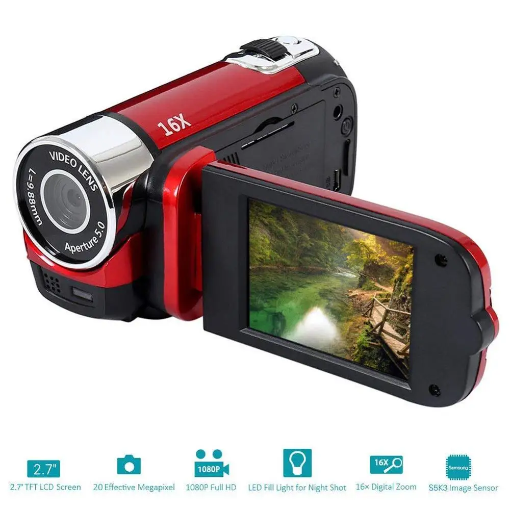 Цифровая видеокамера профессиональная 16 МП 1080P для детей подарки на день