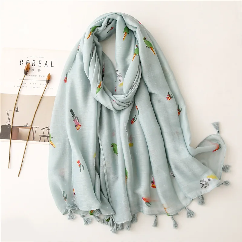 Шарф женский из 2021 хлопка с принтом