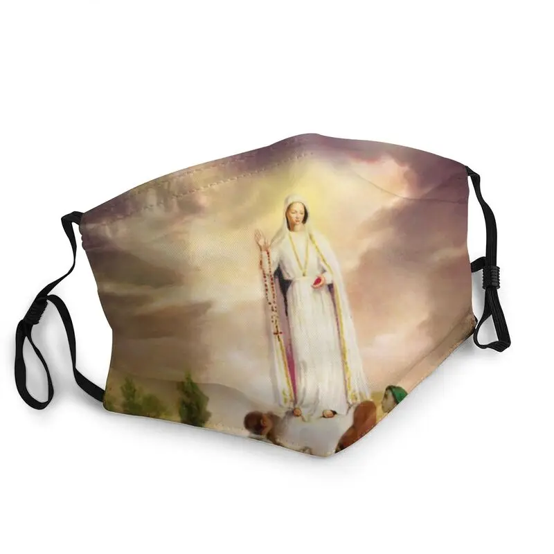 

Маска наш леди Фатимы Пылезащитная маска католические четки христианская Дева Мария маска для лица защитный респиратор унисекс маска для р...