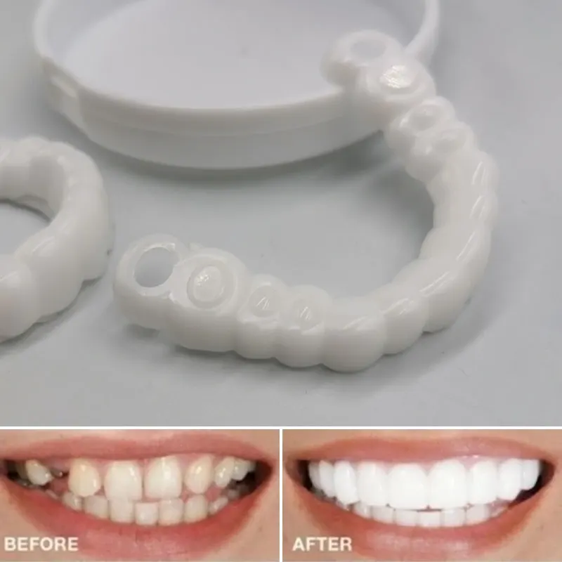 Поддельные зубы имитация зубов улыбающиеся виниры Косметика верхние и нижние