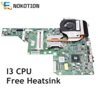 Материнская плата NOKOTION 615849-001 605903-001 для HP G62 G72 CQ62 с радиатором, совместимая с 597674-001 597673-001, i3 бесплатно