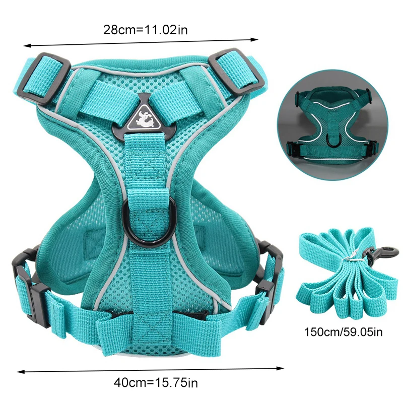 

Dog Slings And Leashes Reflective And Breathable Cat Vest Straps Adjustable Pet Dog Slings Polyester Material Pet Supplies