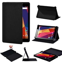 tablet case for argos alba 7810 inch shockproof leather folding stand solid color protective shell free stylus