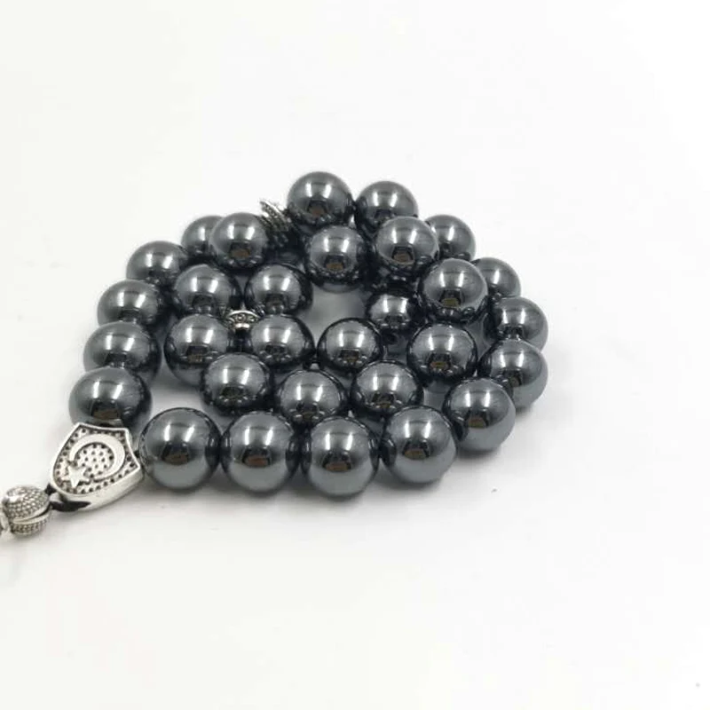 Гематит тасбих мисбаха мусульманские четки 33 бусины исламский камень браслет