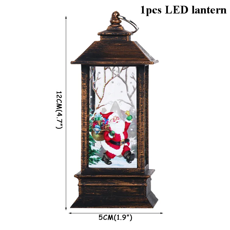 1pcs LED lantern D Веселые рождественские подарочные сумки Рождественская елка пластиковая упаковочная сумка Снежинка коробка с рождественскими конфетами новогодний спрос среди детей сумка Noel Navidad - Цвет: 1pcs LED lantern D