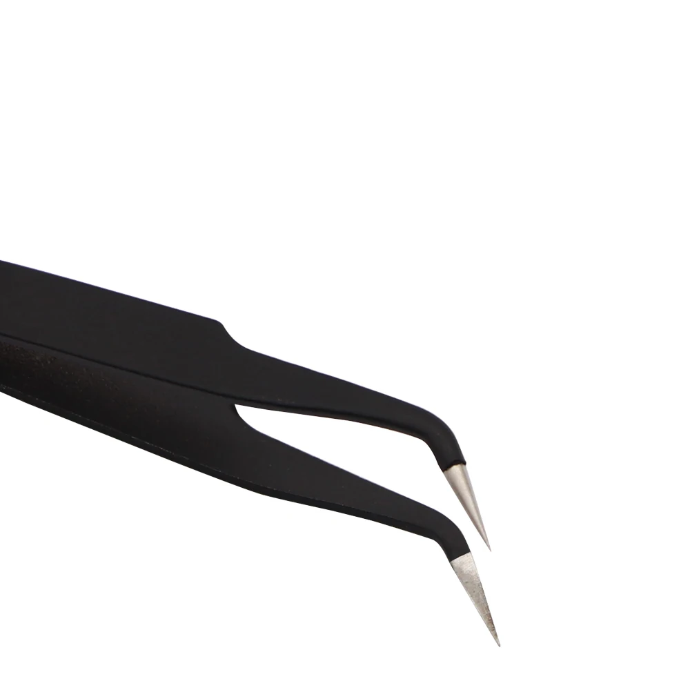 Промышленный пинцет антистатический изогнутый заостренный наконечник точный