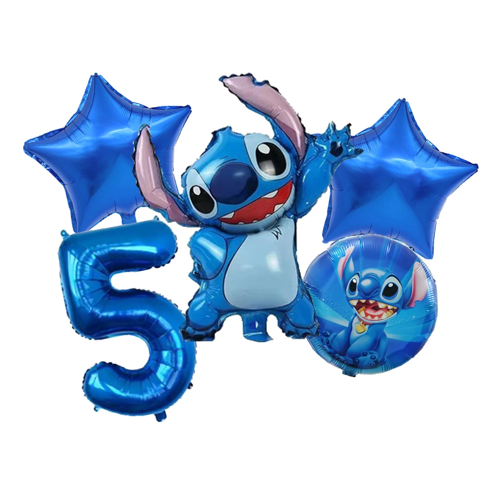 5 шт./набор Алюминиевые шарики из мультфильма Лило и Ститч | Дом сад