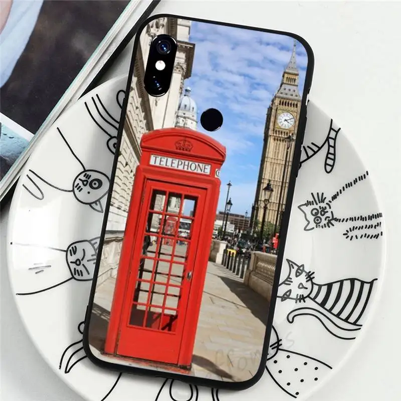 

Phone Case For Xiaomi Redmi Note 4 4x 5 6 7 8 pro S2 PLUS 6A PRO London phone booth