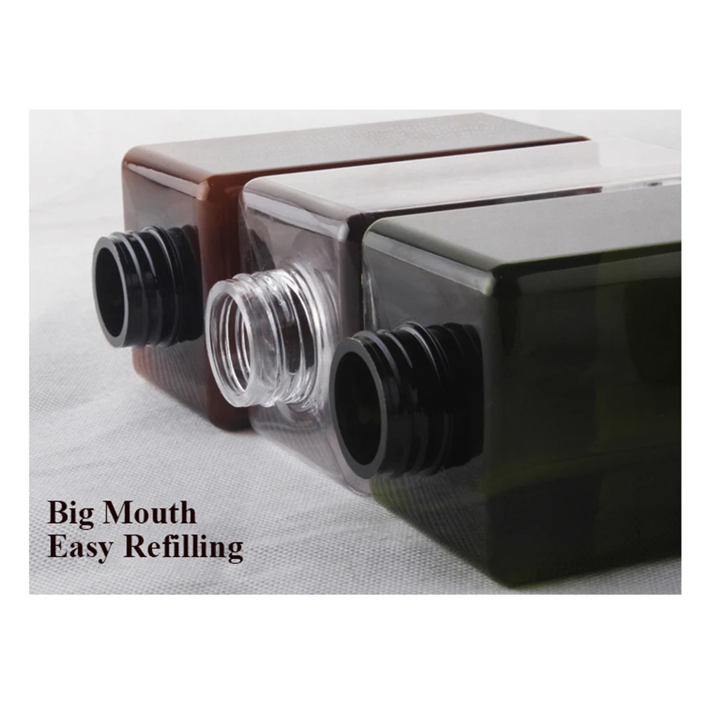 10 шт. лосьон в бутылке насосе нижний пластиковый дозатор квадрат ПЭТ бутылки