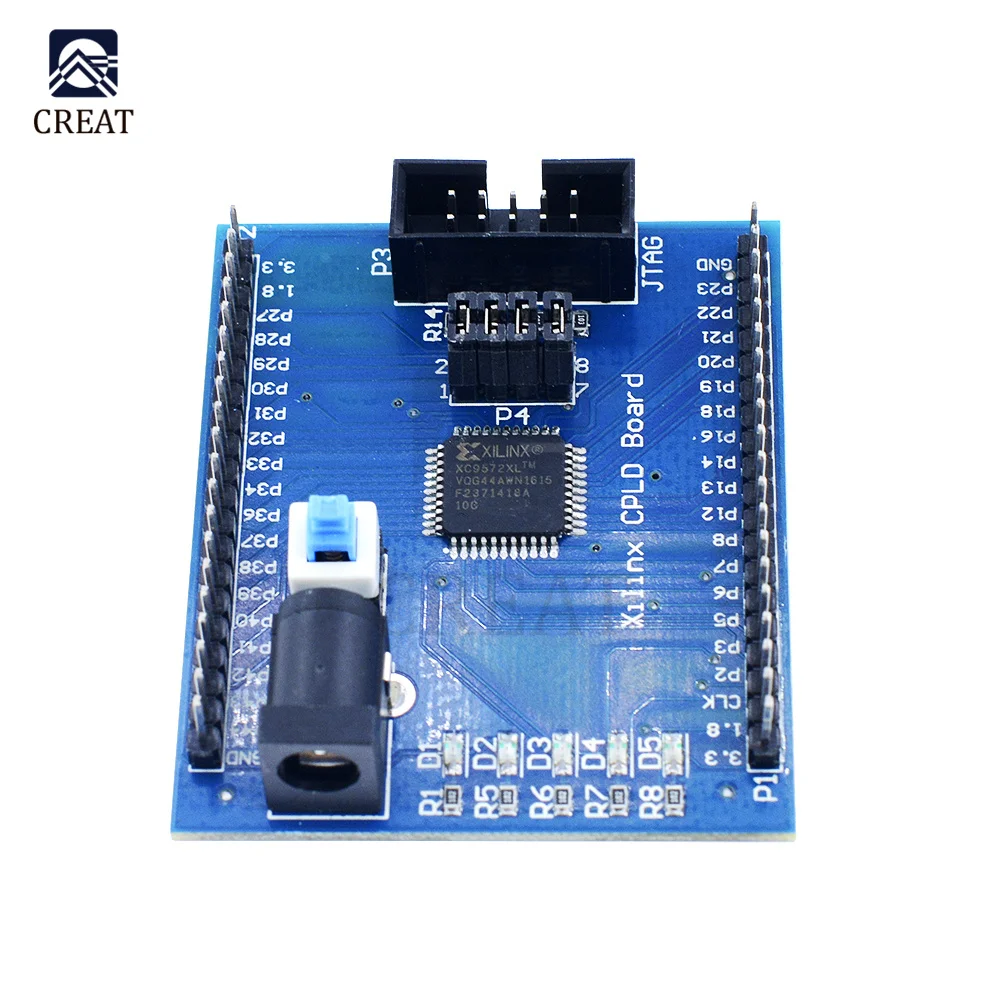 Xilinx XC9572XL CPLD Development Board Brassboard Learning JTAG Interface DC Power Supply with Switch | Электронные компоненты