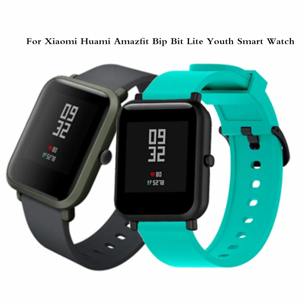 Ремешок 20 мм из мягкого силикона для Xiaomi Huami Amazfit Bip маленький браслет наручных