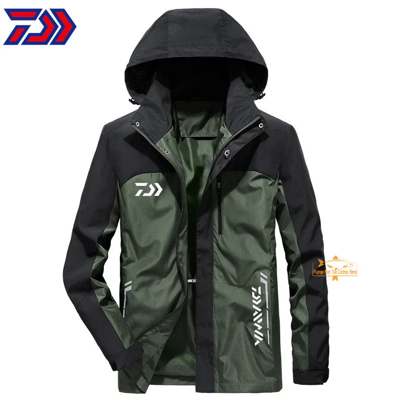 

Spring Summer Thin Breathable Quick Dry Fishing Jacket Daiwa Men Sun Protection Hoodie Fishing Shirt Outdoor Fishing Clothing