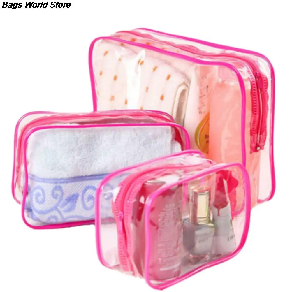 1pc Jelly Plastic Transparent Organizer bags Cosmetic Bags Makeup Casual Travel Waterproof Toiletry Wash Bathing Storage bag | Багаж и
