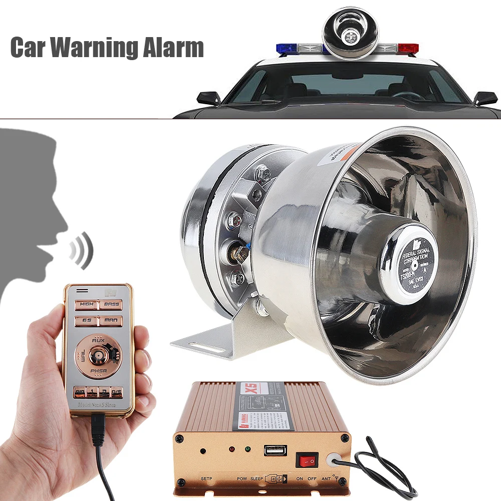 12 В 400 Вт 18 тонов Громкая Автомобильная сигнализация полицейская сирена гудок PA