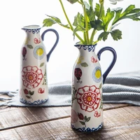 european style creative ceramic flower pot decoration rustic home decor milk mug christmas decorations for home decoration vase