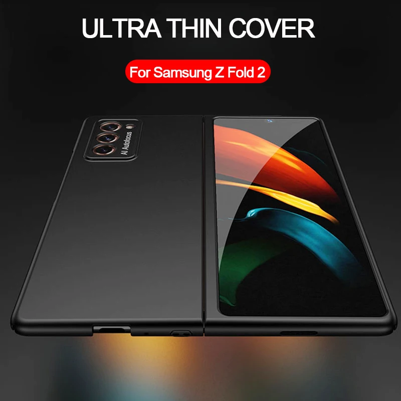 Роскошный ультра тонкий чехол для Samsung galaxy Z Fold 2 5G матовый жесткий пластиковый