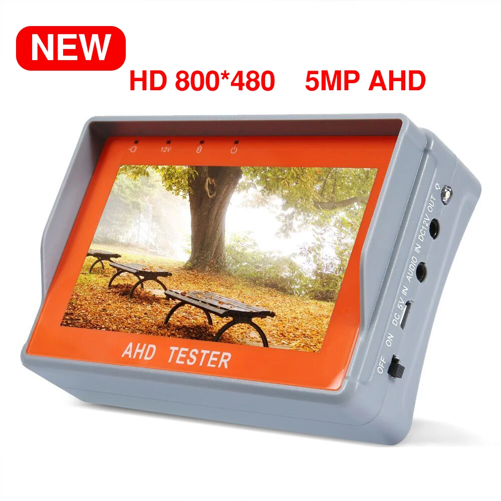 5 дюймов AHD CCTV камера тестер 8MP тестер kamery 12V1A PTZ UTP Кабельный тестер Видео Аудио-тестер AHD монитор камера безопасности - Цвет: 7A-N----5MP 2in 1