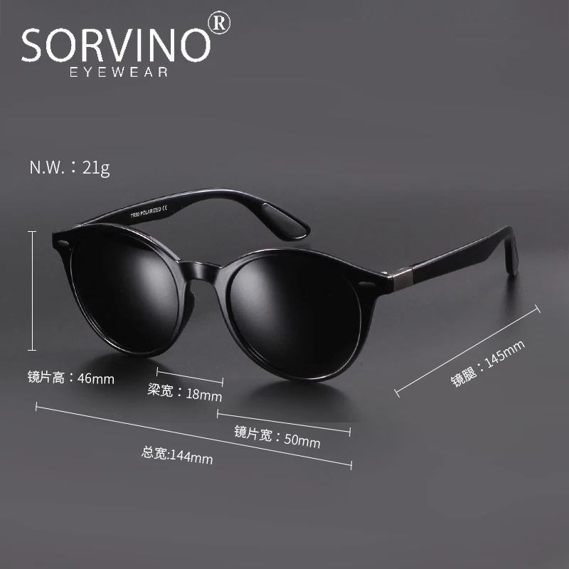 Мужские и женские Овальные Солнцезащитные очки SORVINO Ретро стиль поляризационные