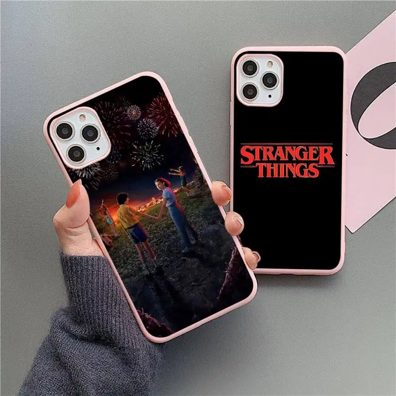 

cosas gratis Stranger things Phone Case Candy Color for iPhone 11 12 mini pro XS MAX 8 7 6 6S Plus X 5S SE 2020 XR