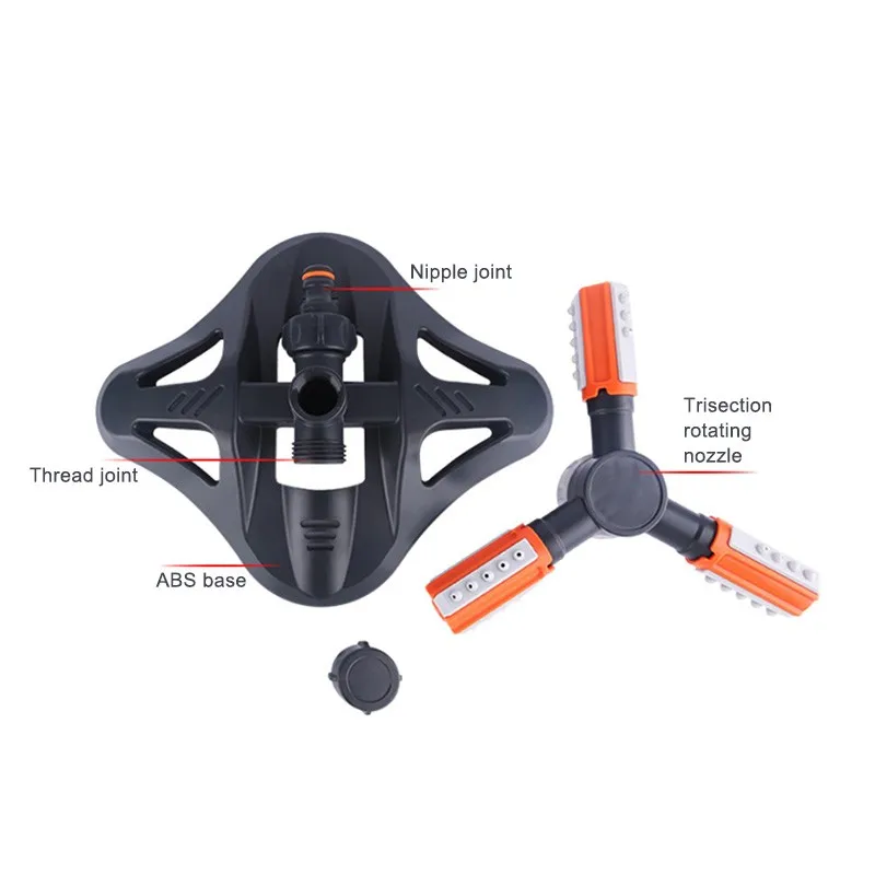 

Adjustable Rotating Sprinklers 360 Degree Rotatory Automatic Watering Nozzles Garden Agriculture Lawn Irrigation Device