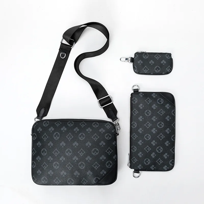 

Flower Three-Piece Mahjong Bag New Fashion Chain One-Shoulder Broadband Messenger Bag 2020 crossbody bag luxury bags