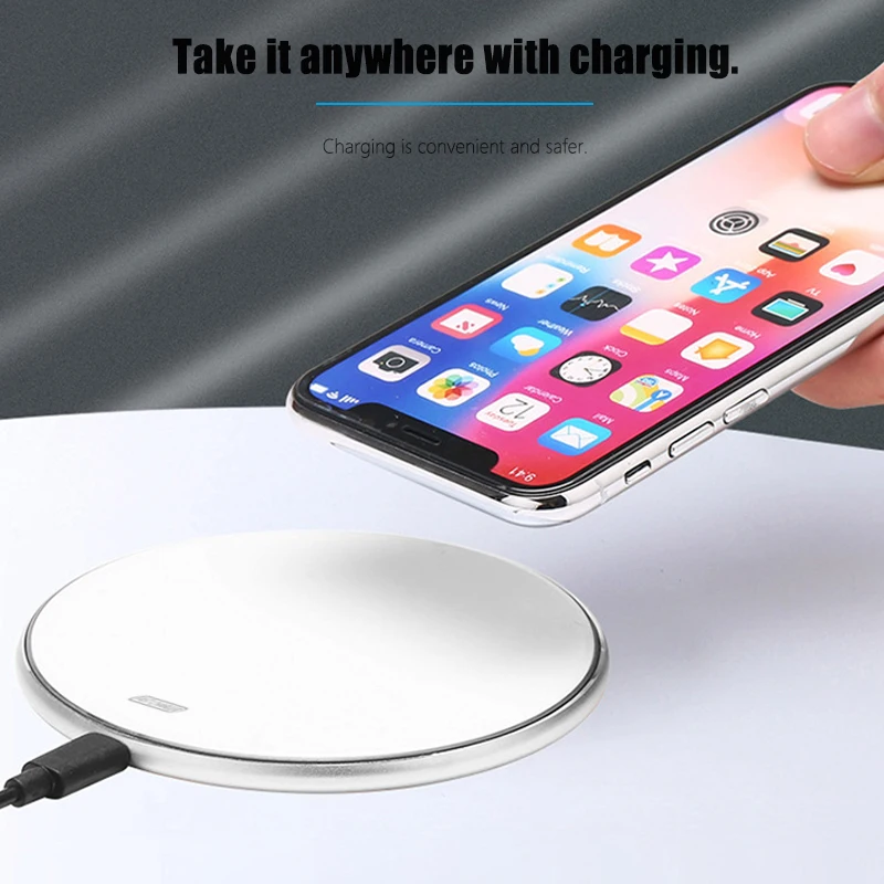 15w wireless charger pad metal glass mirror for samsung s20 s21 ultra note 10 plus s9 s8 huawei mobile phone wireless charger free global shipping