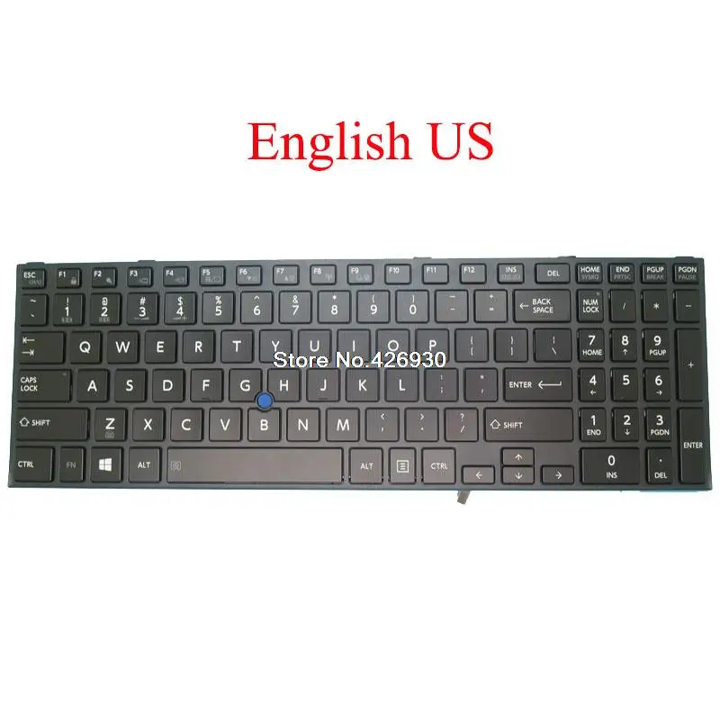 

Laptop Keyboard For Toshiba For Tecra A50-C A50-C1540 TBM15F53USJ356 G83C000GL5US English US black with backlit new