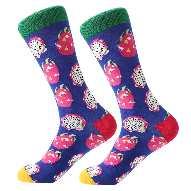1073C LETSBUY/женские носки из чесаного хлопка harajuku, забавные креативные носки с рисунками животных для девушек и женщин, носки с фруктами, собаками, птицами, Чили, мужские носки - Цвет: 1073C