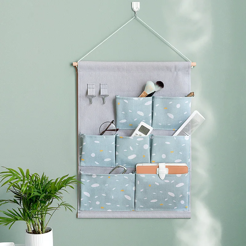 falling snow wall mounted storage bags bedside wardrobe organizer dorm phone book magazine storage bag holder office container free global shipping