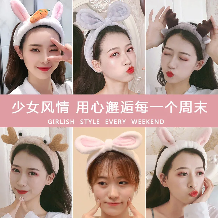

1Pcs Wash Face Hair Holder Hairbands Soft Warm Headband Animal Bow Hair Accessories Fashion Hot Cute