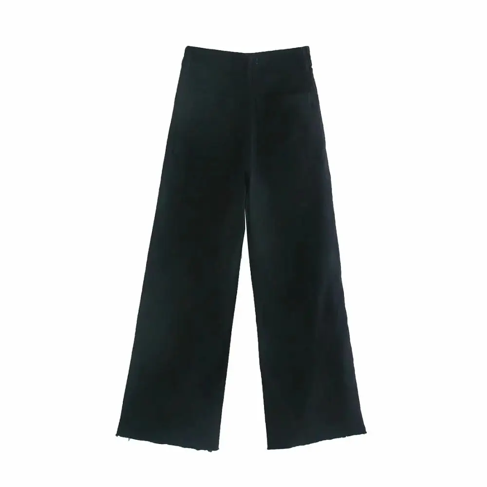 Женские широкие джинсы черные с высокой талией свободные винтажные уличные |