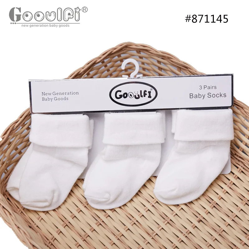 3 пары/партия Детские однотонные носки | Детская одежда и обувь