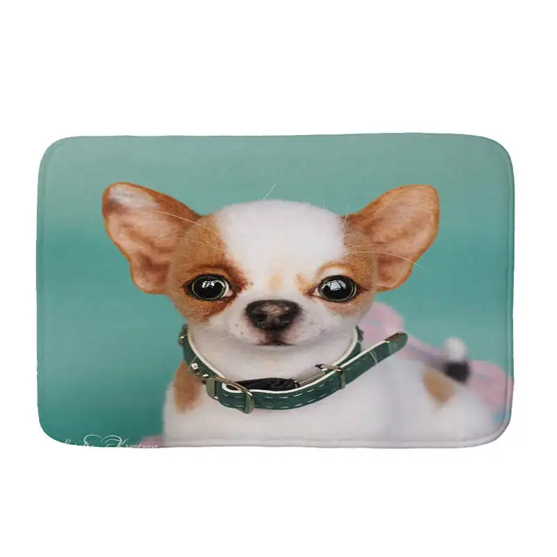 Фланелевый напольный коврик с принтом чихуахуа Нескользящие Коврики для кухни