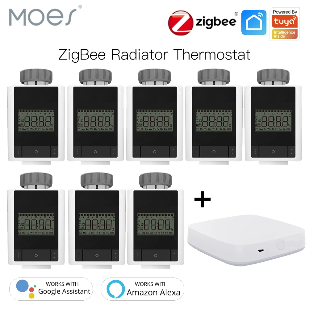 

Tuya ZigBee 3.0 Smart Thermostatic Radiator Valve Home Thermostat Heater TRV Voice Control with Alexa Google home Smart Life