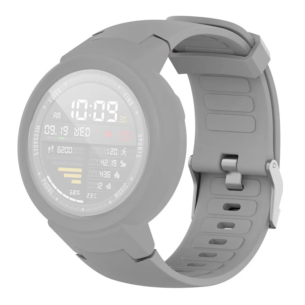 Ремешок силиконовый + защитный чехол из ТПУ для Huami Amazfit Verge Youth Watch сменные