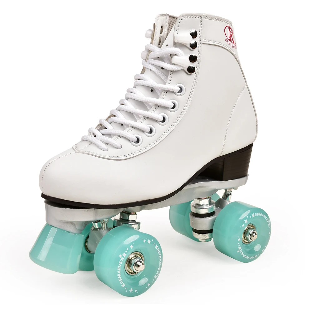 Женские классические ретро 4 колеса Quad роликовые коньки Новый стиль скейт Macaron