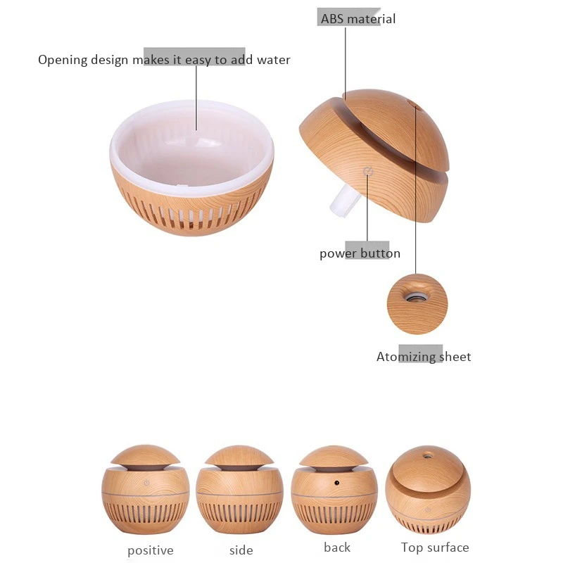 

130Ml Air Humidifier USB Aroma Diffuser Electric Essential Oil Diffuser for Home Aromatherapy