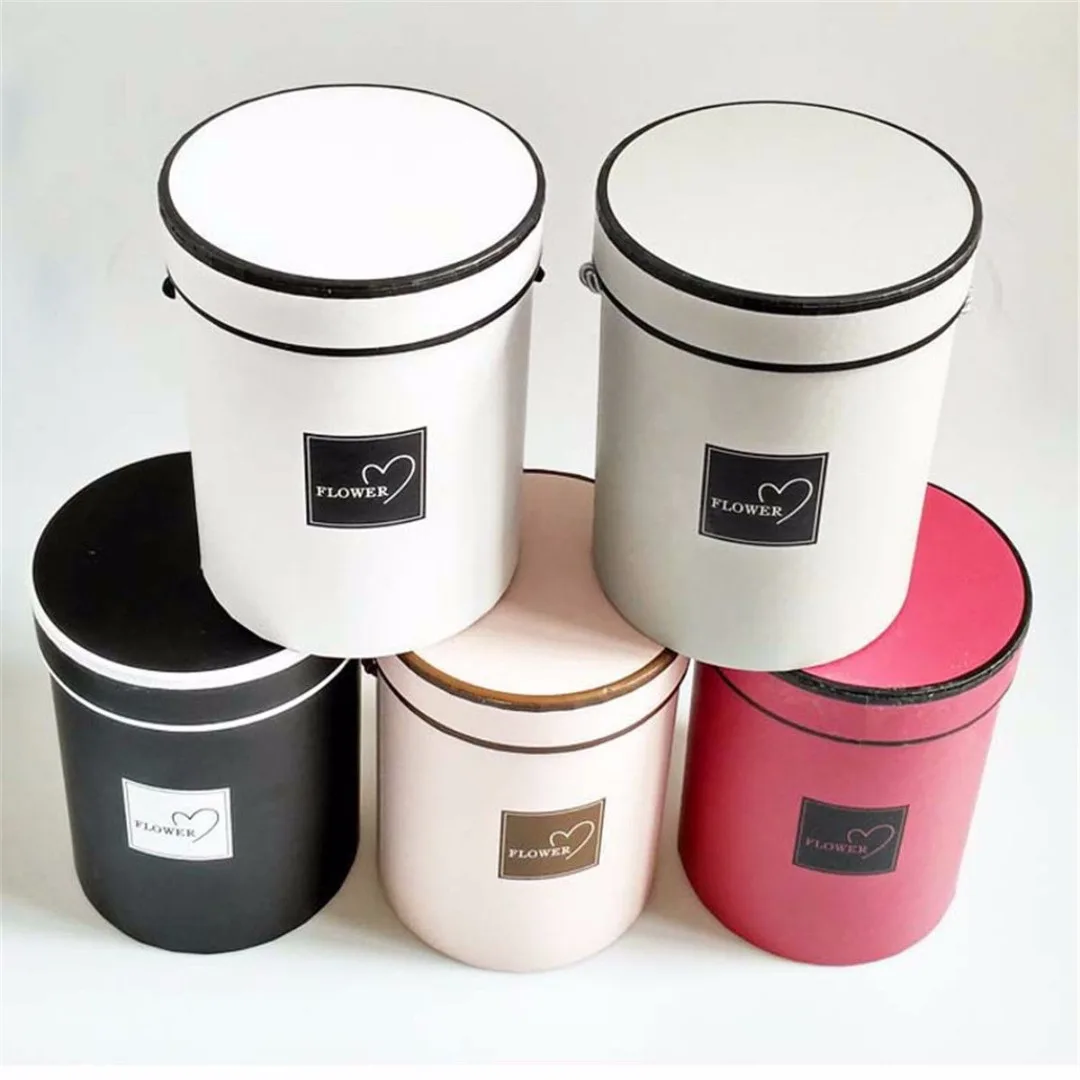 Креативные ручные круглые коробки для цветов жилых коробка флористов высокого