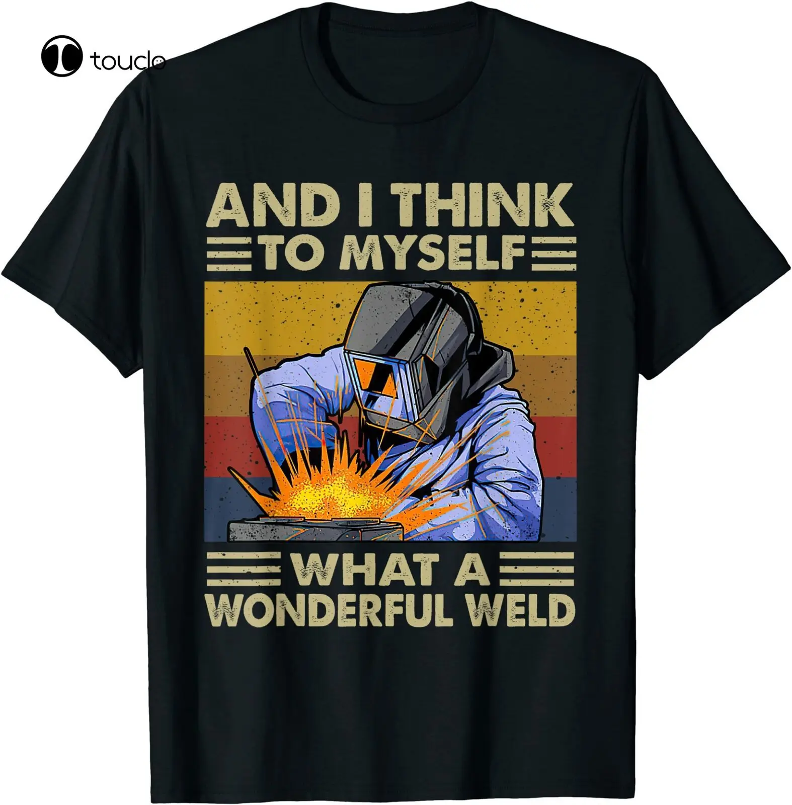 

Vintage And I Think To Myself What A Wonderful Weld Funny Black T-Shirt S-3Xl Tee Shirt