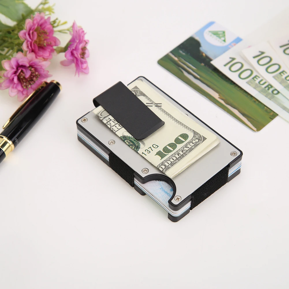 Новинка алюминиевый тонкий органайзер для кредитных карт модный металлический