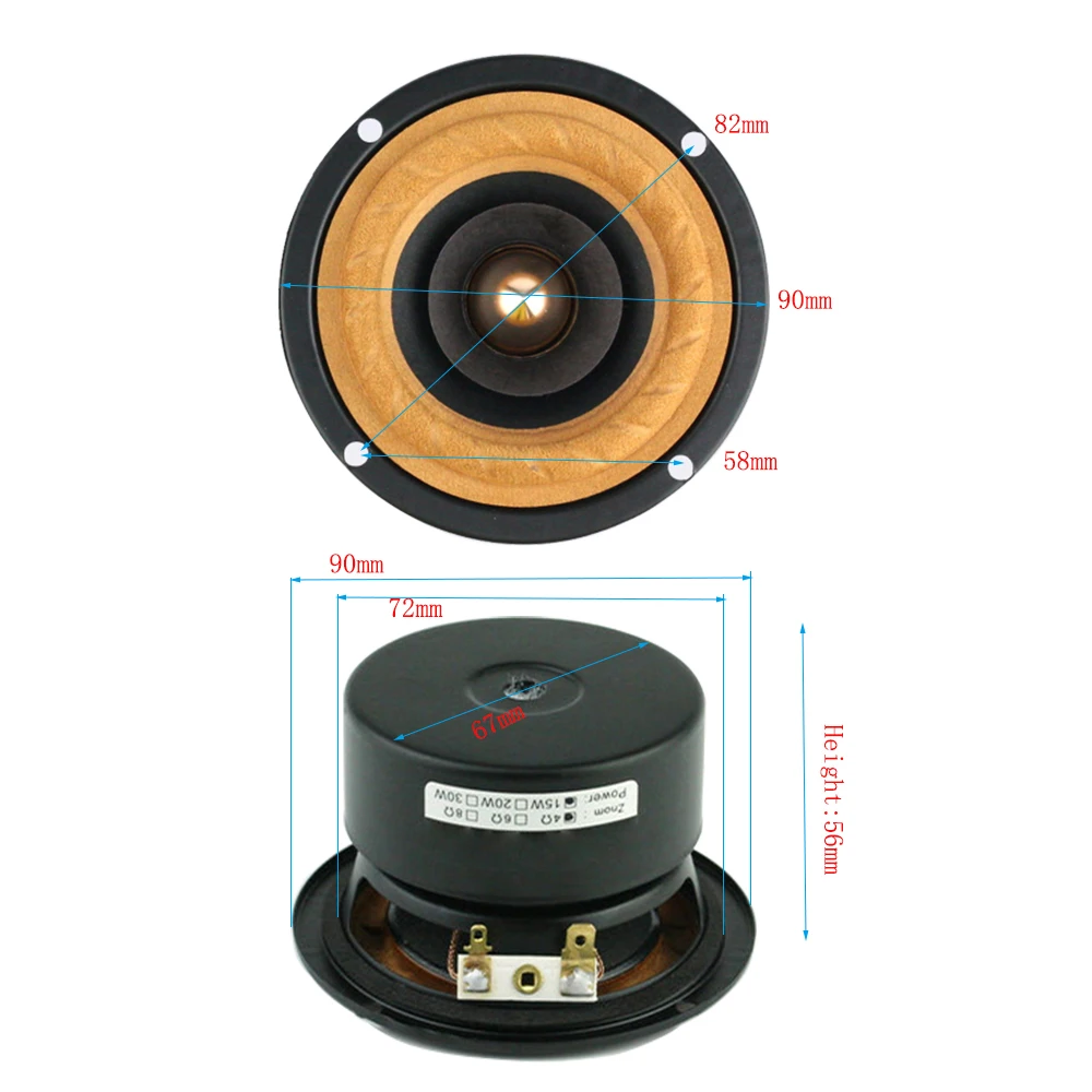 3-дюймовый Полнодиапазонный низкочастотный динамик HIFI высокочастотный блок