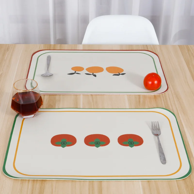 

Place Mat Tableware Pad Placemat Table Mat Heat Insulation PVC Leather Placemats Bowl Coaster Kitchen Non-Slip