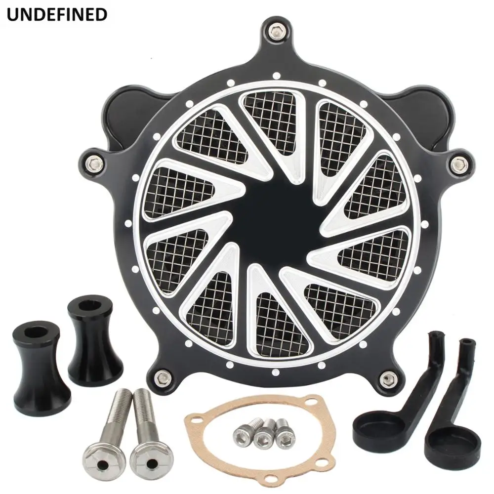 Воздушный фильтр с ЧПУ для мотоцикла система Воздухозабора черный Harley Touring Road King