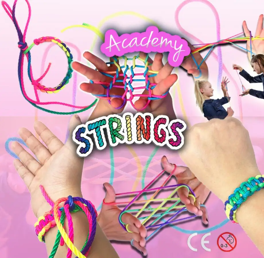 Игрушки Монтессори для детей радужная веревка пальцев игровые игрушки Ztringz