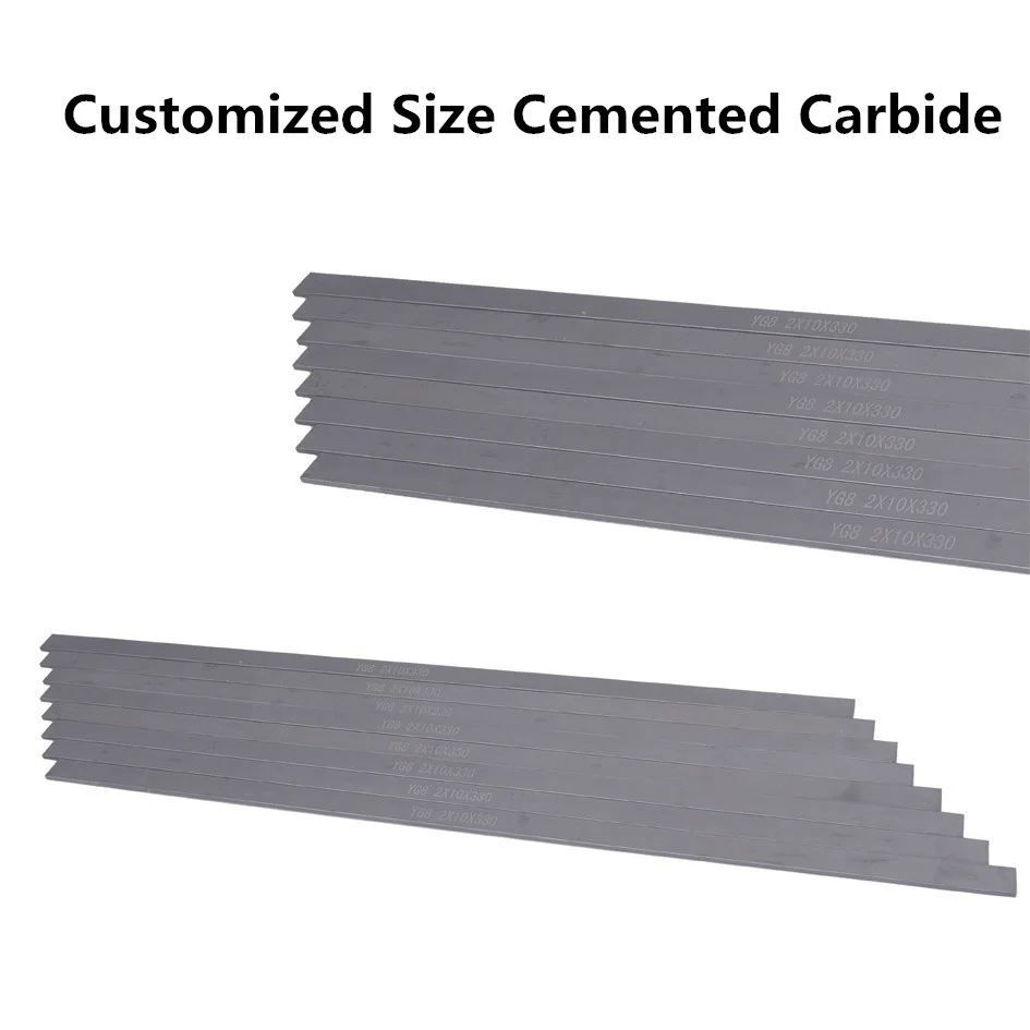 

YG8 Tungsten Steel Stripe Cemented Carbide Block Custom Size for Machine Cutter High Hardness Wear Resistance 330mm Length HM01