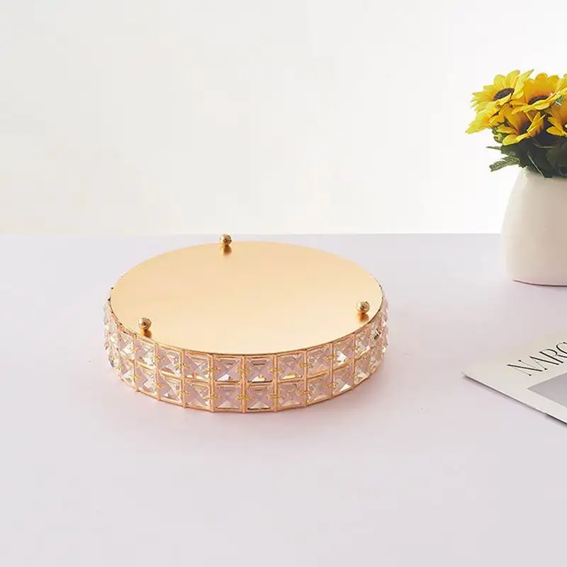 Золотая Хрустальная подставка для торта зеркальная кексов и десертов поднос