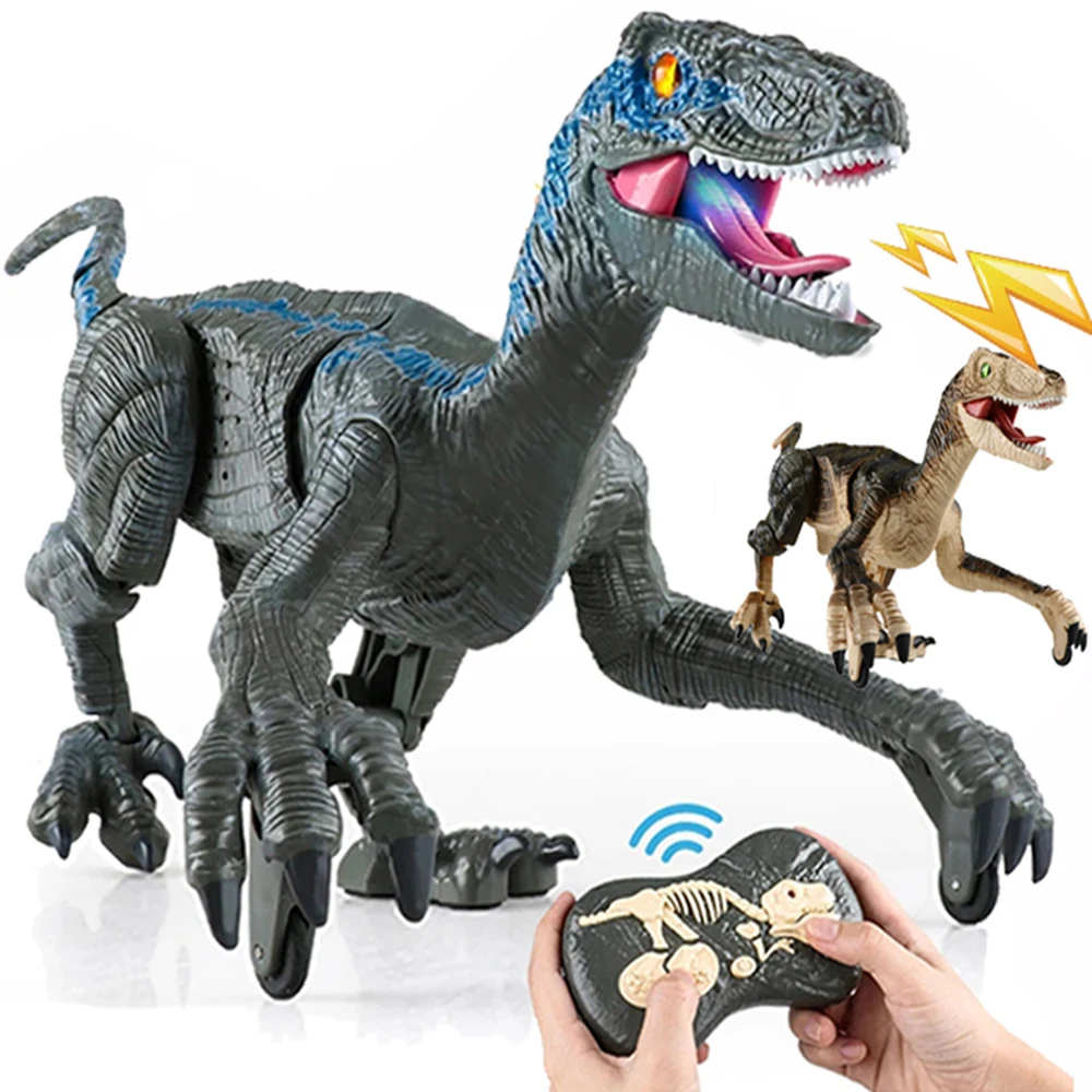 

2.4G RC Dinosaur Raptor Jurassic Remote Control Velociraptor Toy Electric Walking Dino Dragon Toys For Childrens Christmas Gifts