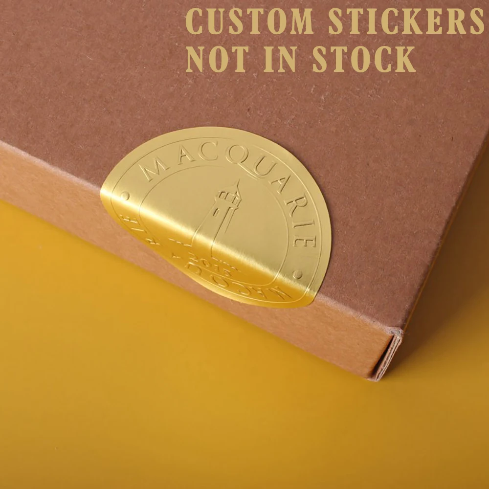 Бумажная коробка печать Золотая тисненая фольга наклейка с вашим логотипом